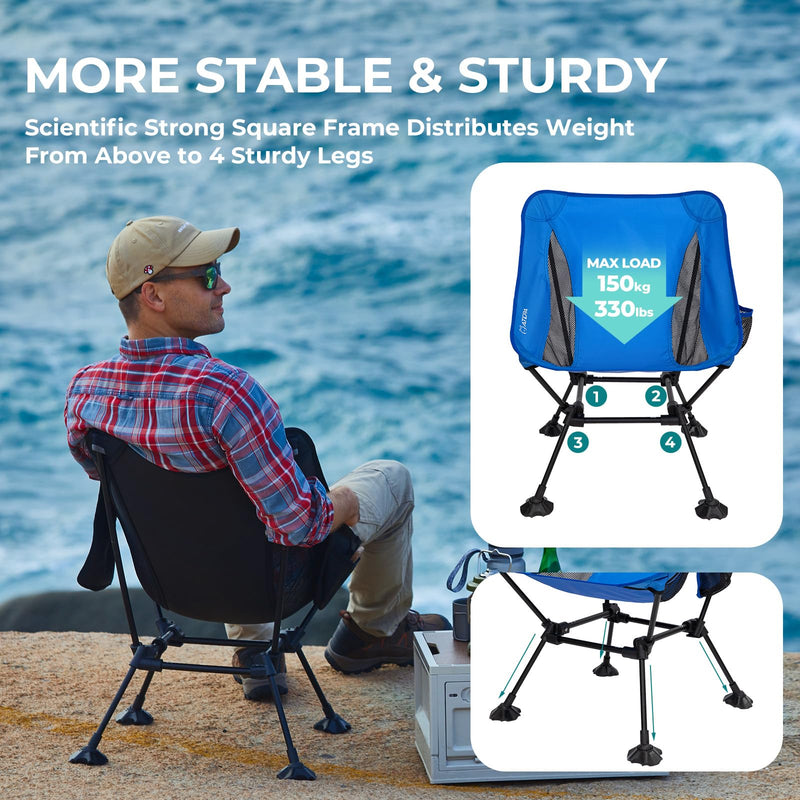 Load image into Gallery viewer, ATEPA Ultralight Square Tall Camping Chair