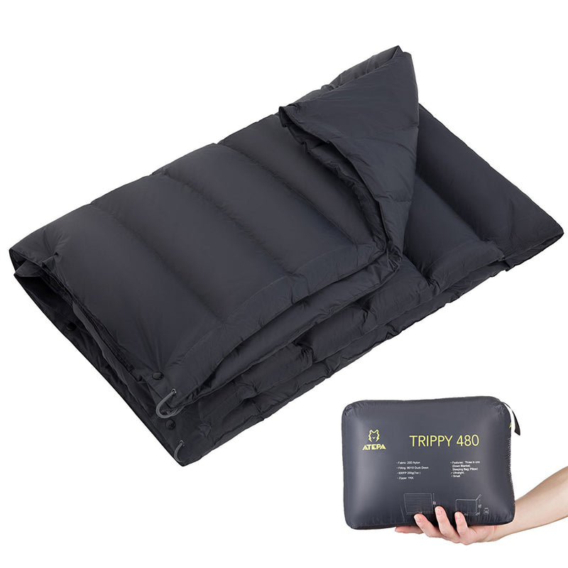 Load image into Gallery viewer, ATEPA Down Blanket TRIPPY 480 Waterproof Wearable Compact Blanket