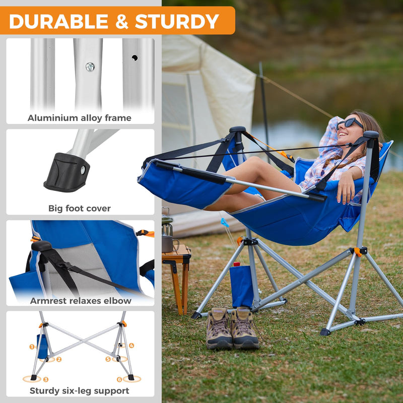 Load image into Gallery viewer, KingCamp ORCHID C20 Folding Rocking Chair Hammock Camping Chair