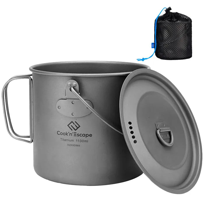 Load image into Gallery viewer, Cook'n'Escape 1100ml Titanium Soloist Titanium Pot