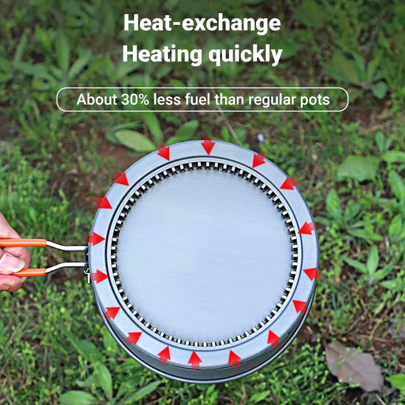 Load image into Gallery viewer, BULIN Jure Large Single Pot Camping Pot with Heat Exchanger
