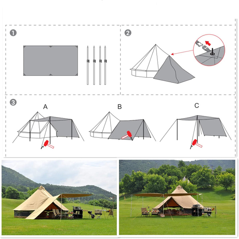 Load image into Gallery viewer, KingCamp Camping Tarp, Large Awning