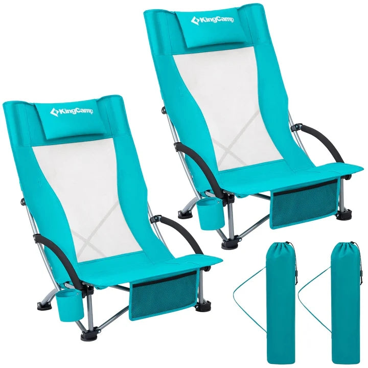 Load image into Gallery viewer,
KingCamp Highback Beach Chair Set of 2