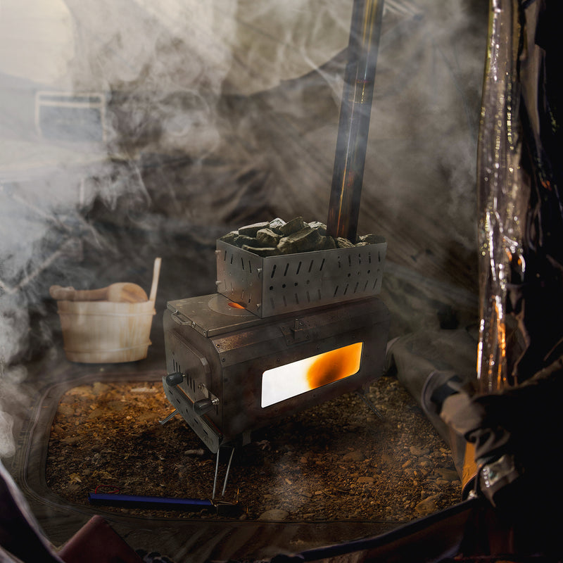 Load image into Gallery viewer, KingCamp Folding Sauna Stone Basket