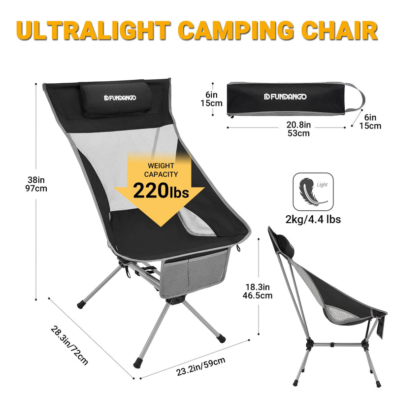Cargue la imagen en el visor de la galería, FUNDANGO Portable Chair Folding Chair Set of 2