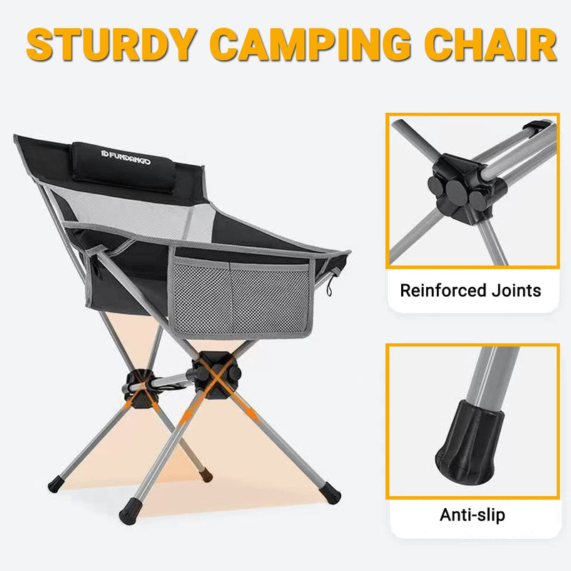 Cargue la imagen en el visor de la galería, FUNDANGO Portable Chair Folding Chair Set of 2
