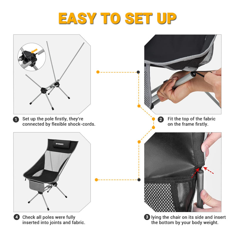 Cargue la imagen en el visor de la galería, FUNDANGO Portable Chair Folding Chair Set of 2