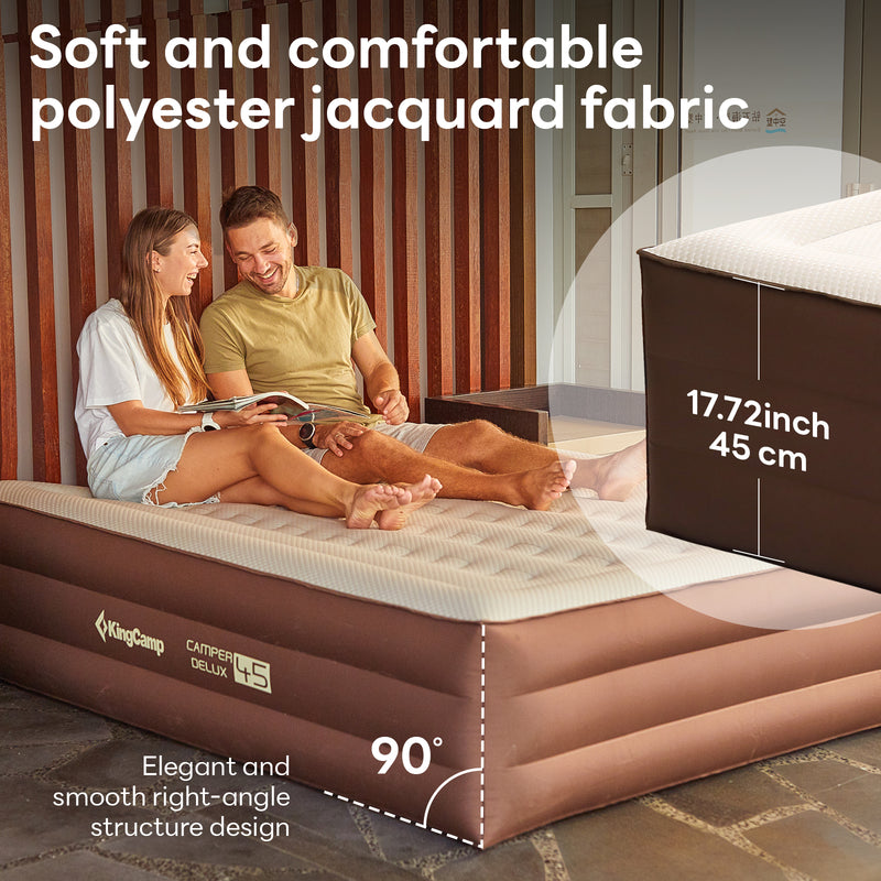 Load image into Gallery viewer, KingCamp CAMPER DELUX 45 Queen Inflatable Mattress Built in Automatic Pump