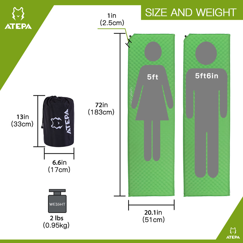 Load image into Gallery viewer, ATEPA CLASSIC LIGHT Single Self-inflateble Pad