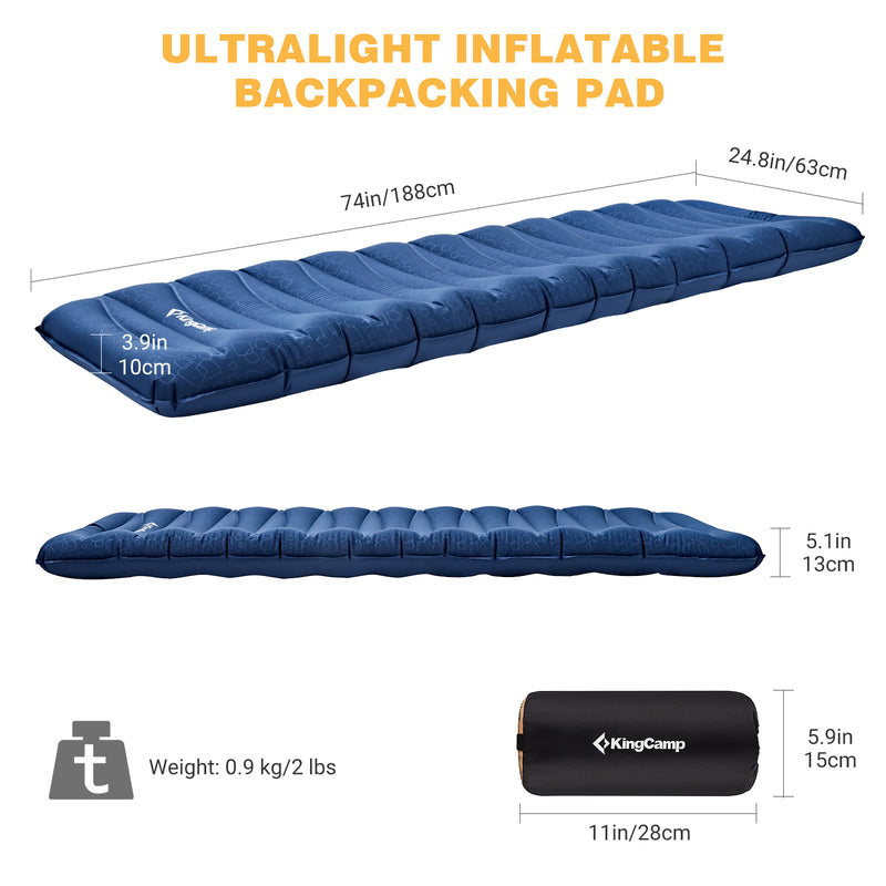 Load image into Gallery viewer, KingCamp Single Air Mattress Anti-Rollover Ultralight Sleeping Pad