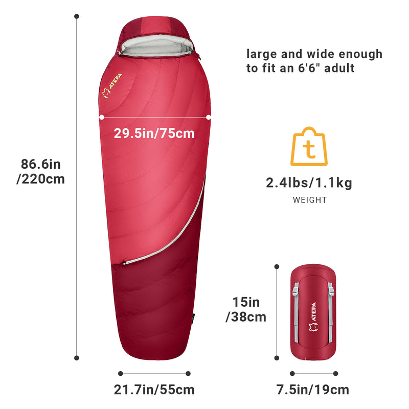 Load image into Gallery viewer, ATEPA DENALI 550L Down Sleeping Bag-Mummy
