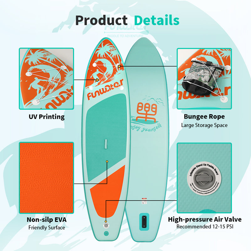 Load image into Gallery viewer, FunWater Inflatable Stand Up Paddle Board SUP Board