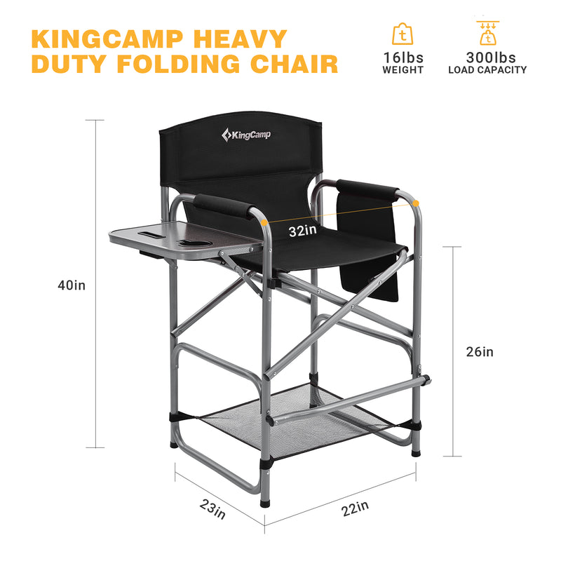 Load image into Gallery viewer, KingCamp Tall Director Chair