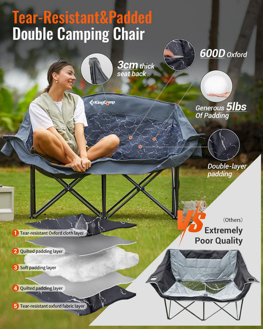 KingCamp Oversize Double Camping Loveseat