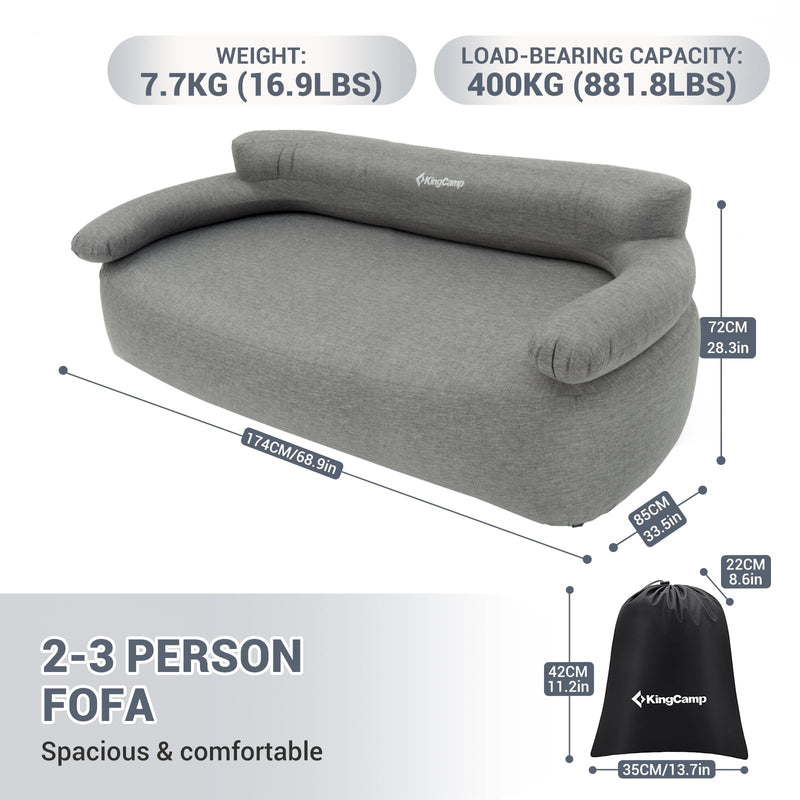 Load image into Gallery viewer, KingCamp Inflatable Loveseat With Foot Pump