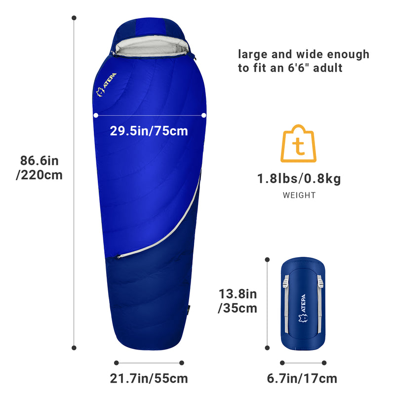 Load image into Gallery viewer, ATEPA DENALI 340L Down Sleeping Bag-Mummy