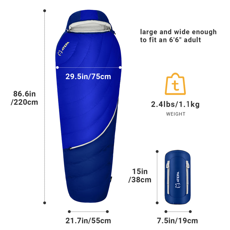 Load image into Gallery viewer, ATEPA DENALI 550L Down Sleeping Bag-Mummy