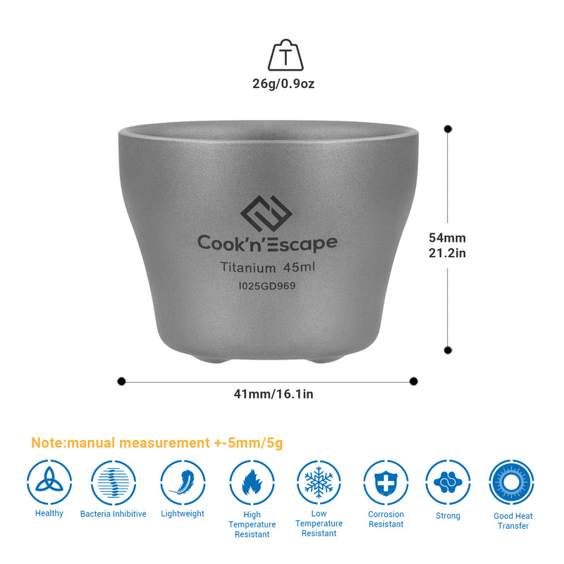 Load image into Gallery viewer, Cook'n'Escape Polar Night Drinking Cups Titanium Drinking Cups