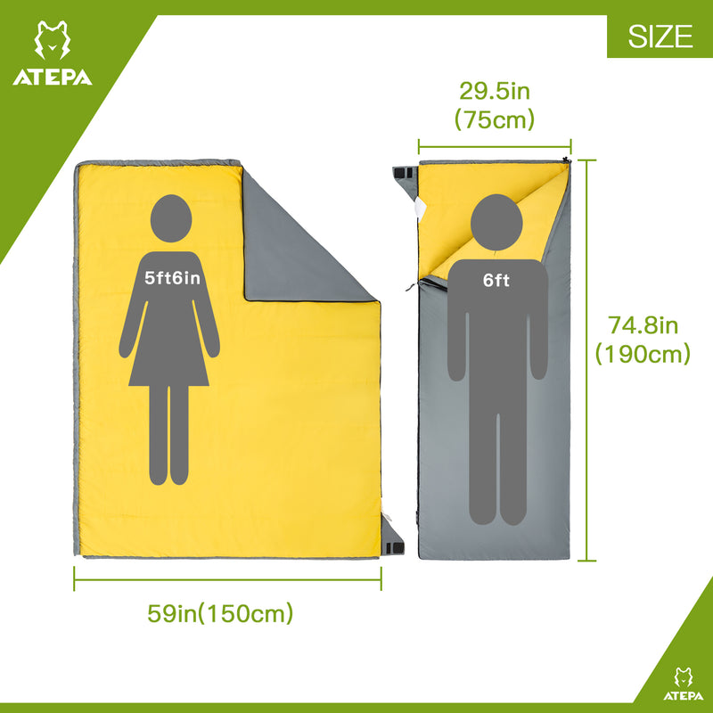 Load image into Gallery viewer, ATEPA LIGHT 1200 Sleeping Bag-Envelope