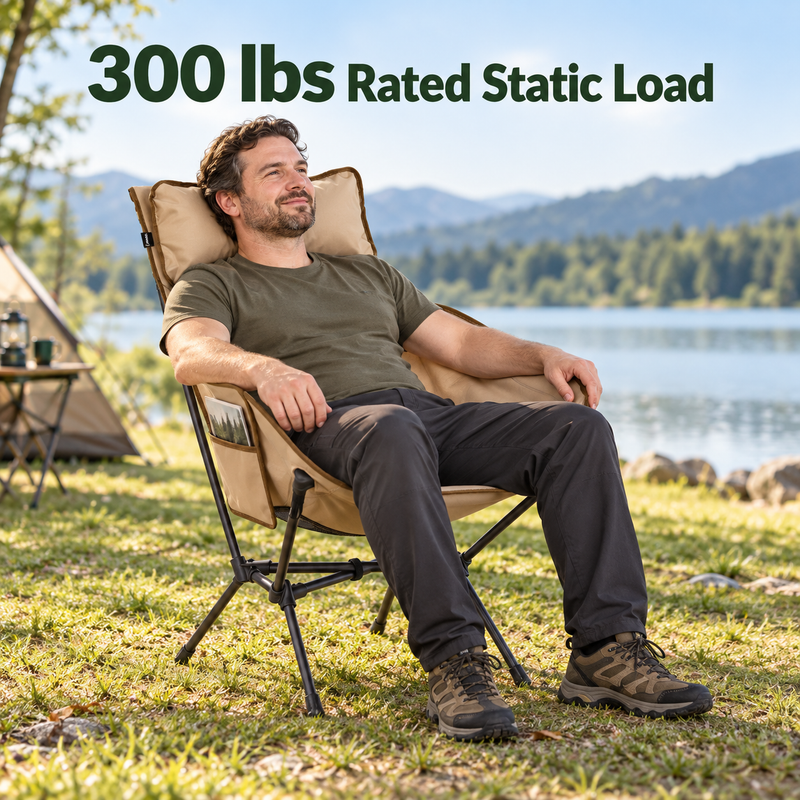 Load image into Gallery viewer, KingCamp BALSA C10 High Back Camping Chair, Lightweight Aluminum Folding Chair with Breathable Mesh, Pillow & Carry Bag