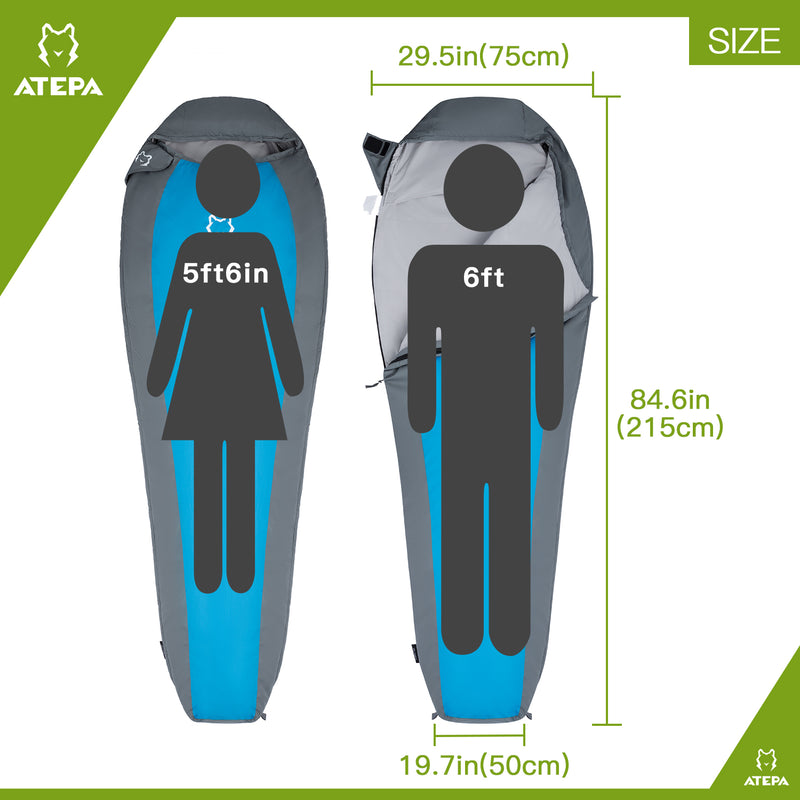 Load image into Gallery viewer, ATEPA Compact 1000 Ultra Light Sleeping Bag