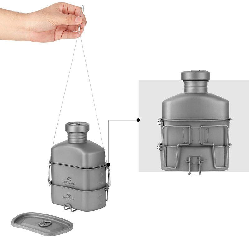 Load image into Gallery viewer, Cook'n'Escape Titanium Military Lunch Box Kettle Combination