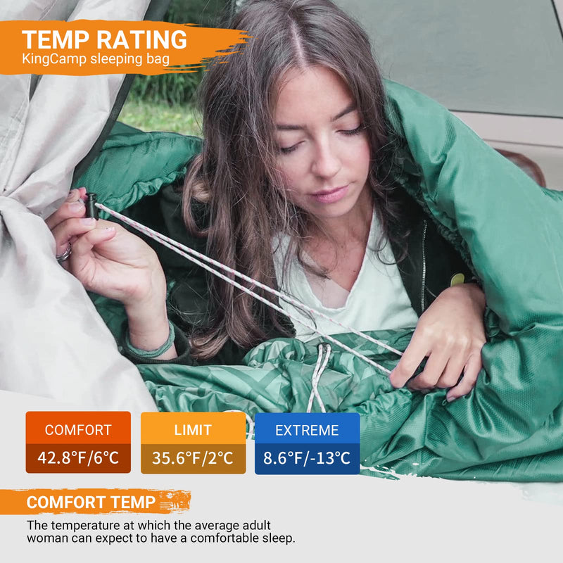 Load image into Gallery viewer, KingCamp SUPERIOR 300XL Sleeping Bag-Envelope With Hood