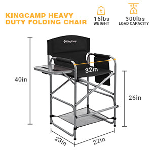Load image into Gallery viewer, KingCamp Tall Director Chair