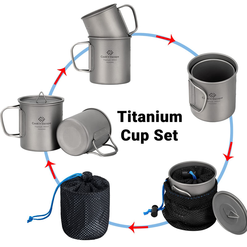 Load image into Gallery viewer, Cook'n'Escape 300ml+450ml Titanium Cup