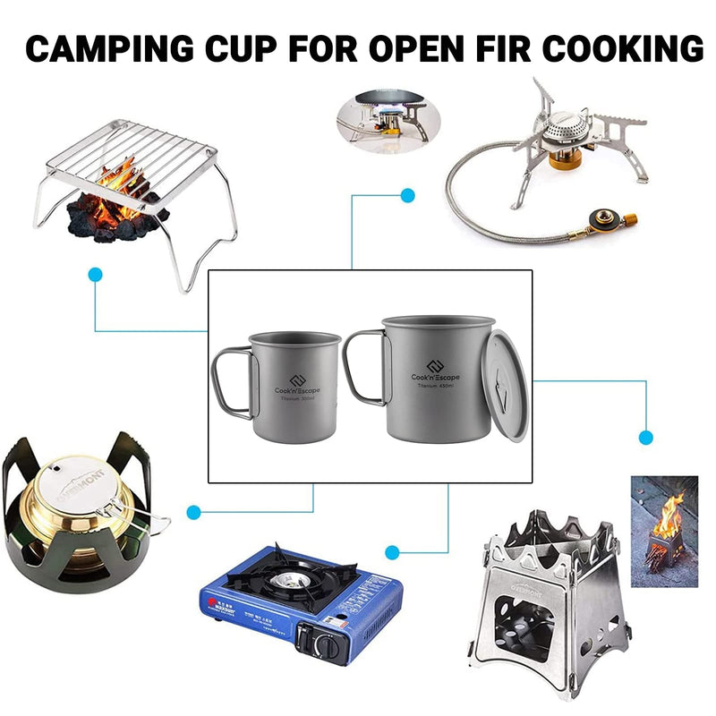 Load image into Gallery viewer, Cook'n'Escape 300ml+450ml Titanium Cup