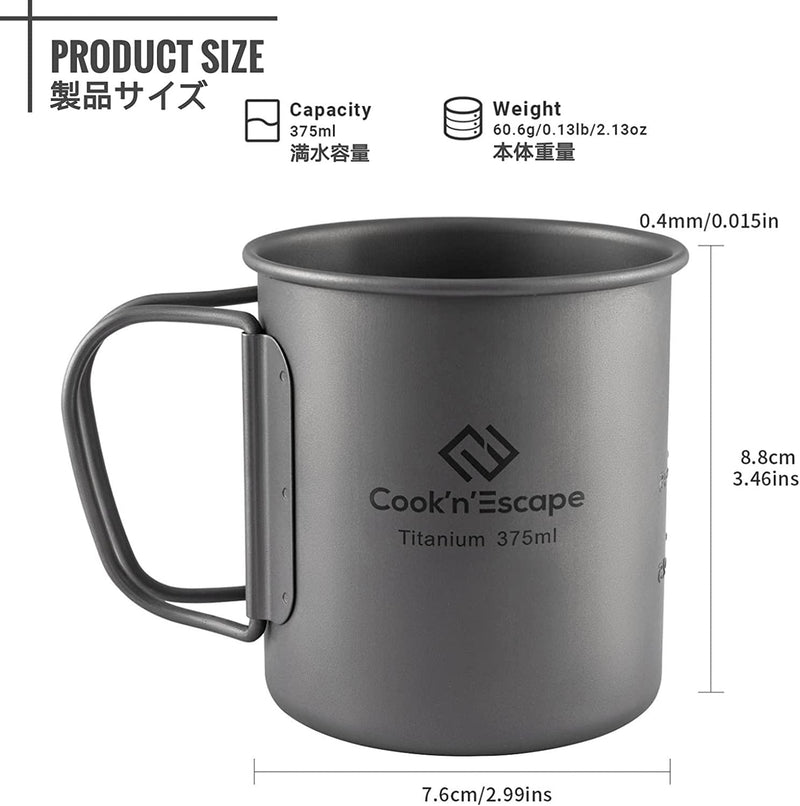 Load image into Gallery viewer, Cook'n'Escape 375ml Titanium Cup