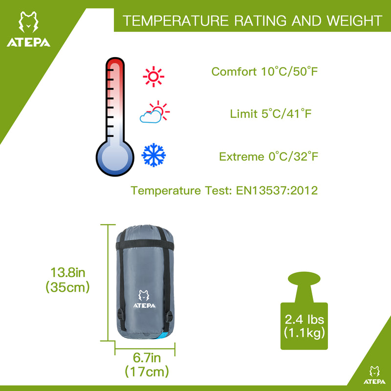 Load image into Gallery viewer, ATEPA Compact 1000 Ultra Light Sleeping Bag