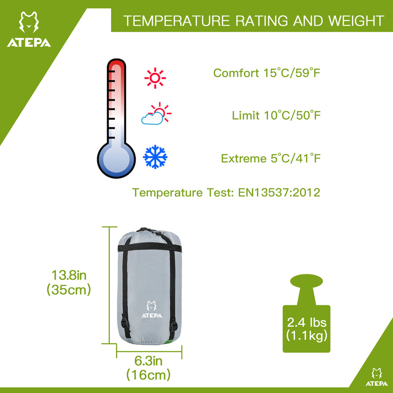 Load image into Gallery viewer, ATEPA LIGHT 1200 Sleeping Bag-Envelope