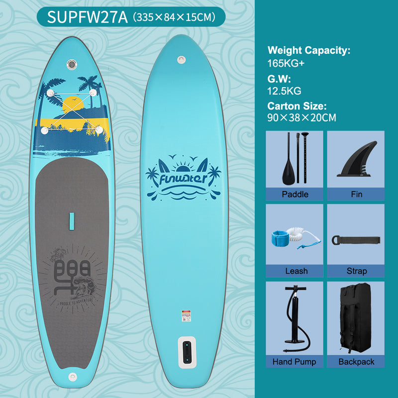 Load image into Gallery viewer, FunWater Stand Up Paddle Board 335*84*15cm