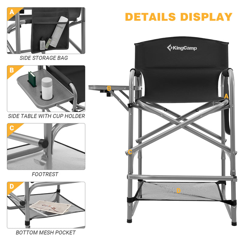 Load image into Gallery viewer, KingCamp Tall Director Chair