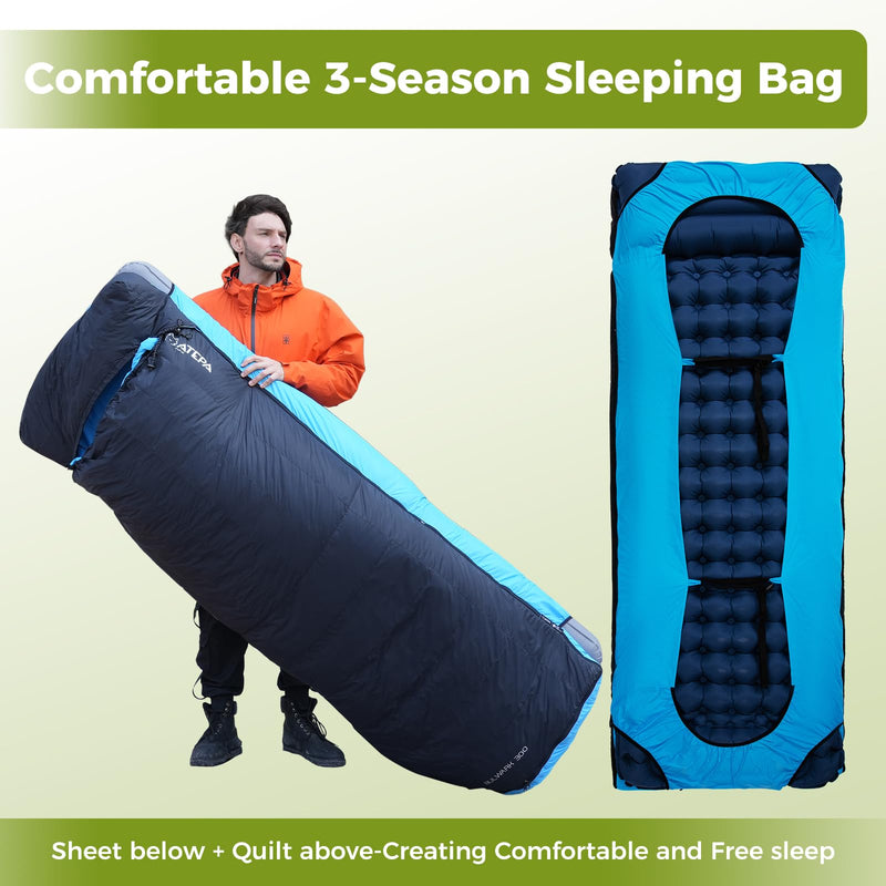 Load image into Gallery viewer, ATEPA BULWARK 300 Down Sleeping Bag-Envelope With Hood