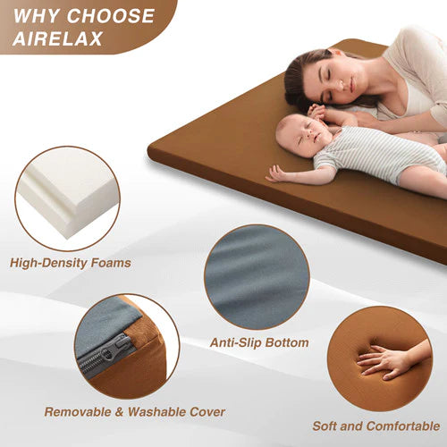 Load image into Gallery viewer, Memory Foam Camping Mattress Camping Sleeping Pad with Removable Cover