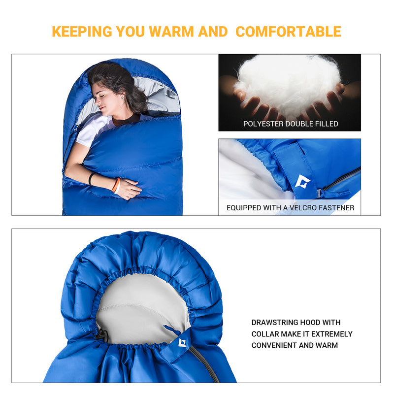 Load image into Gallery viewer, KingCamp Oasis 300 Sleeping Bag-Envelope With Hood