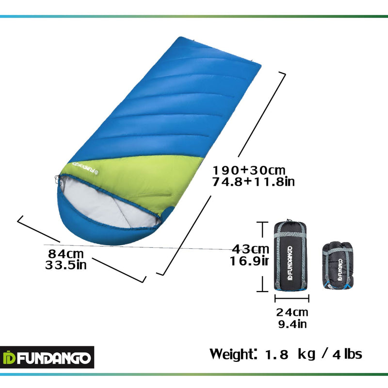 Load image into Gallery viewer, FUNDANGO CAMPER 300 Hooded Rectangular Sleeping Bag