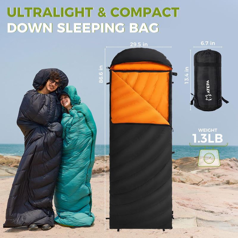 Load image into Gallery viewer, ATEPA Ultralight Coldmaster Down Sleeping Bag Compact