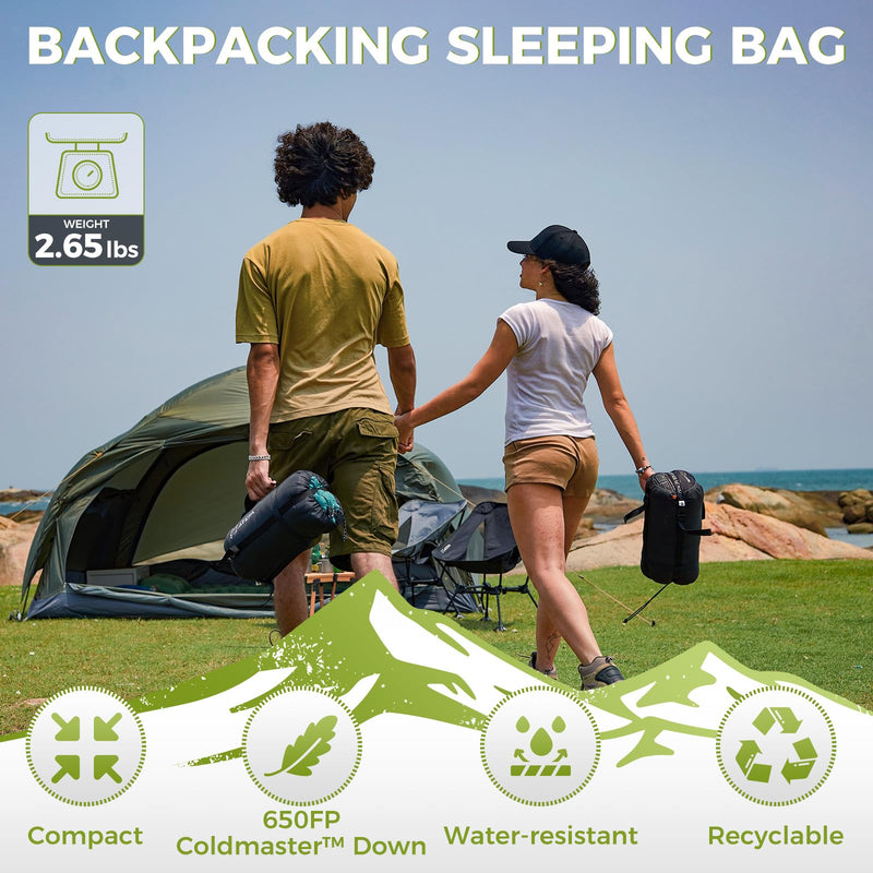 Load image into Gallery viewer, ATEPA Ultralight Coldmaster Down Sleeping Bag Water Resistant