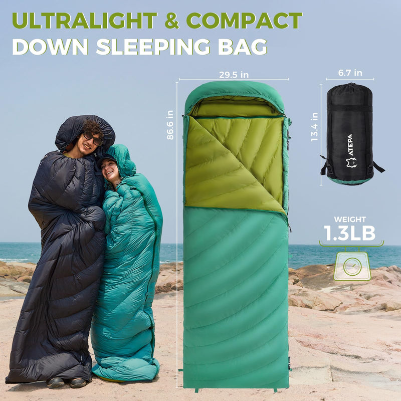 Load image into Gallery viewer, ATEPA Ultralight Coldmaster Down Sleeping Bag