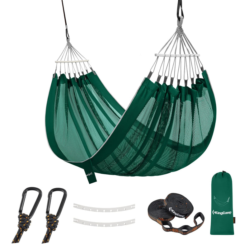 Cargue la imagen en el visor de la galería, KingCamp POCAHONTAS Hammock Versatile Double Hammock with Dismantling Wooden Sticks