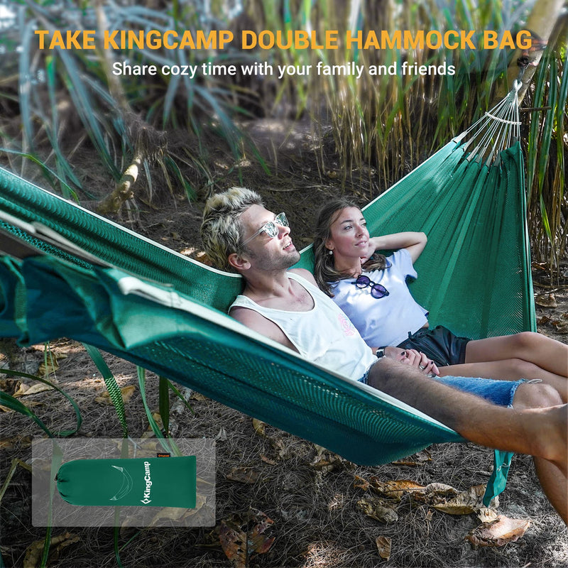 Cargue la imagen en el visor de la galería, KingCamp POCAHONTAS Hammock Versatile Double Hammock with Dismantling Wooden Sticks