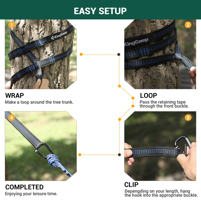 Cargue la imagen en el visor de la galería, KingCamp POCAHONTAS Hammock Versatile Double Hammock with Dismantling Wooden Sticks