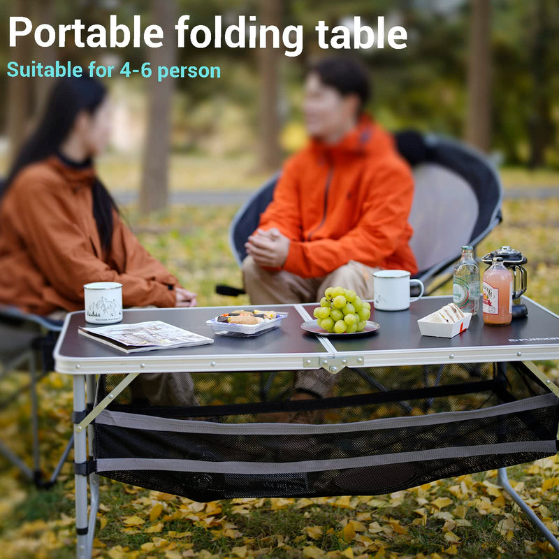 Laden Sie das Bild in Galerie -Viewer, FUNDANGO Mdf 12060 Folding Table with Storage Cabinet