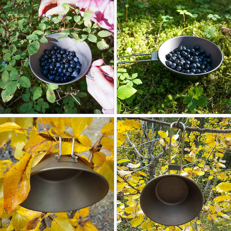 Load image into Gallery viewer, Cook'n'Escape 300ml Titanium Sierra Cup with Folding Handle