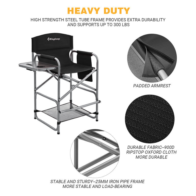 Load image into Gallery viewer, KingCamp Tall Director Chair