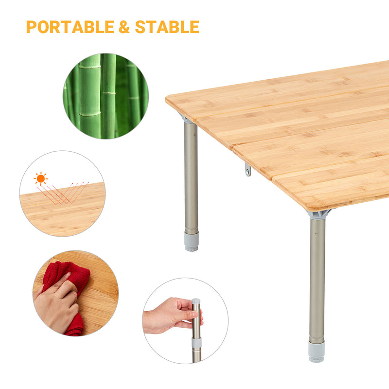 Load image into Gallery viewer, ATEPA BAMBOO 4-Folded Bamboo Table