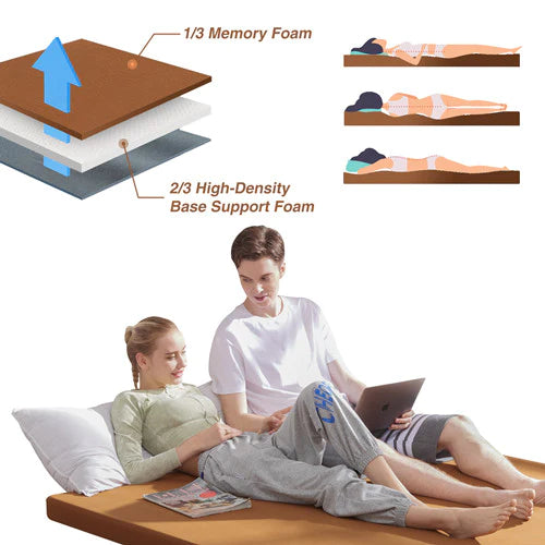 Load image into Gallery viewer, Memory Foam Camping Mattress Camping Sleeping Pad with Removable Cover